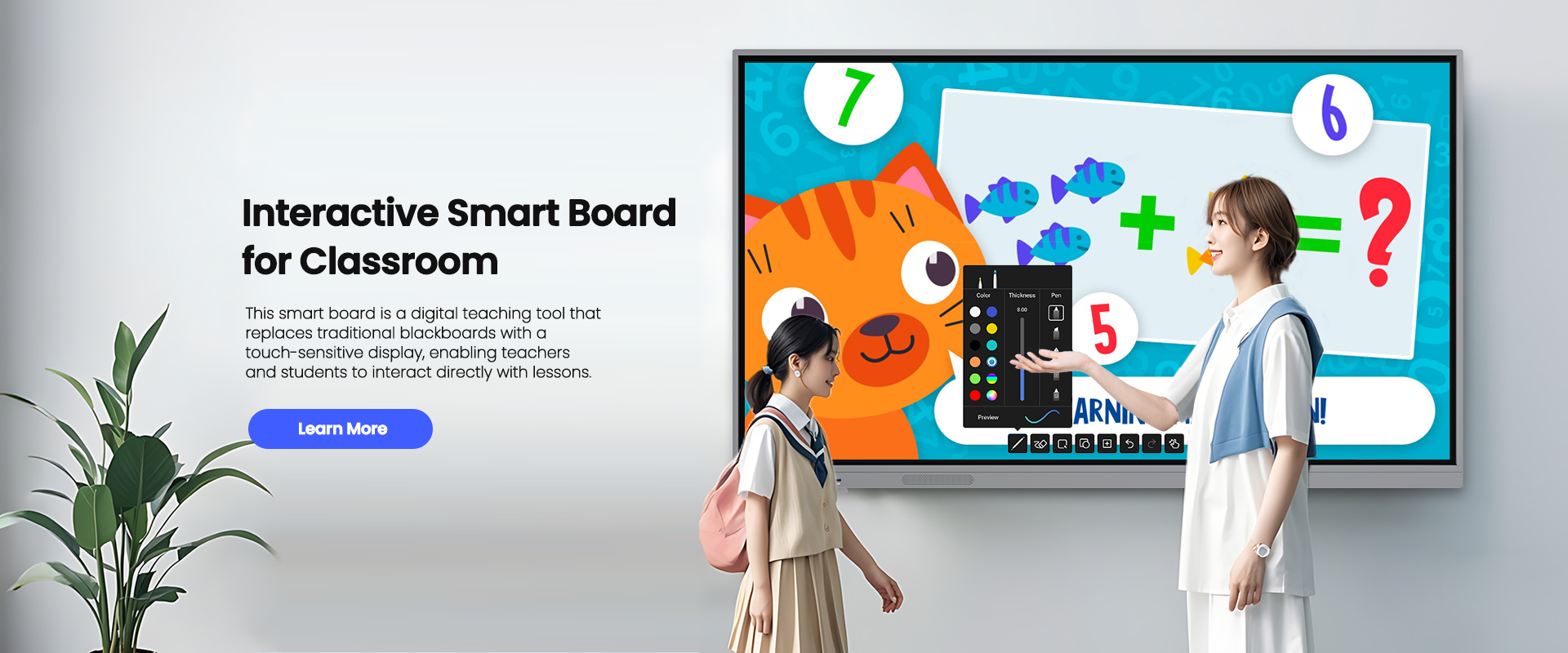 Interactive smart board for classroom