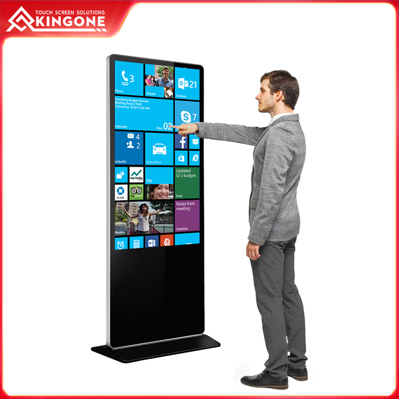 Floor stand screen ads player vertical interactive display