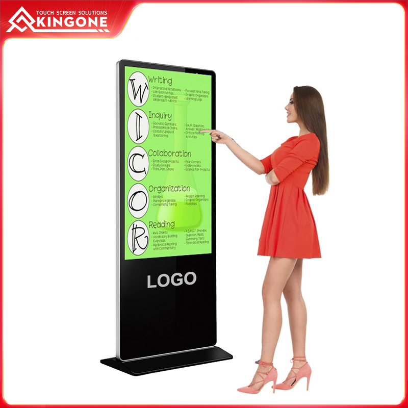 Floor stand touch screen digital wayfinding LCD kiosk