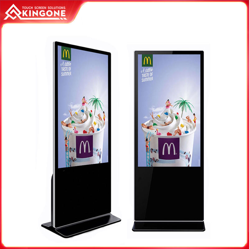 Floor stand retail store LCD screen signage digital totem
