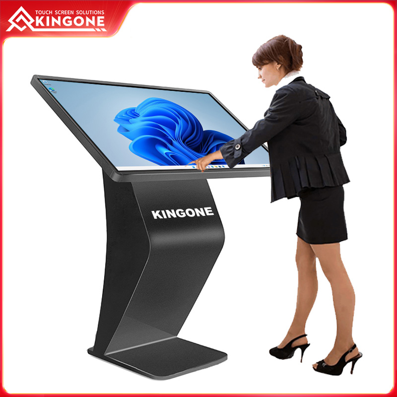 43 inch floor standing lcd kiosk interactive touch screen