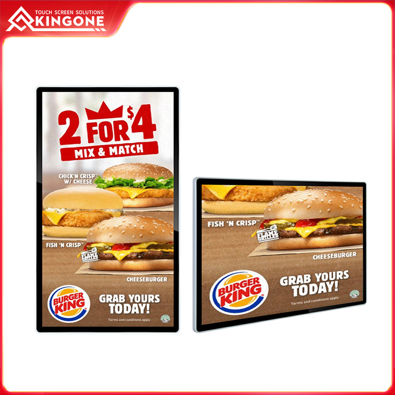 Indoor LCD digital screen wall mount advertising display