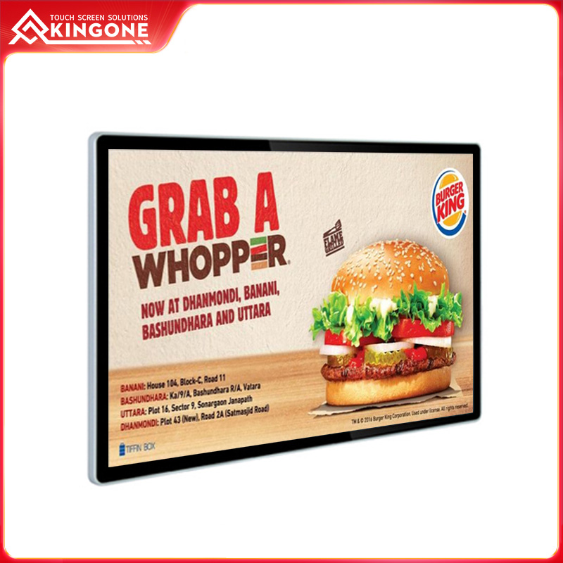 Indoor wall screen lcd advertising tv display manufacturer