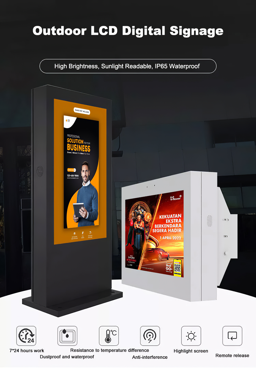50 inch Stand Outdoor Digital Signage(图1)