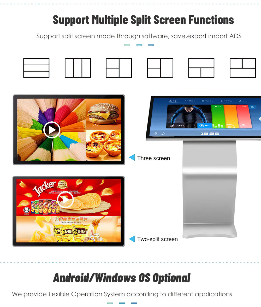 55 inch Information Touch Screen Kiosk(图2)