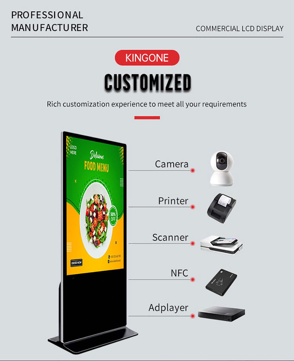 New Arrival 43 55 Inch Indoor Digital Signage Board Floor Stand Advertising Screen Lcd Display(图10)